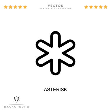 Asterisk simgesi. Dijital bozulma koleksiyonundan basit bir element. Şablonlar, bilgi grafikleri ve daha fazlası için Satır Asterisk simgesi