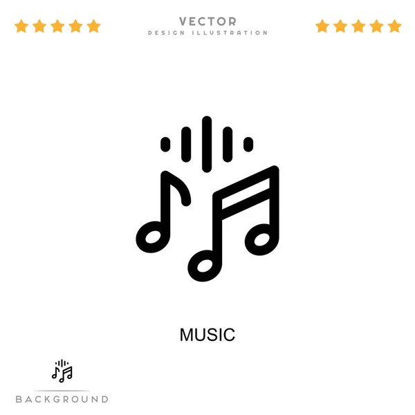 Icono Musical Elemento Simple Colección Interrupciones Digitales Icono Música Línea — Vector de stock