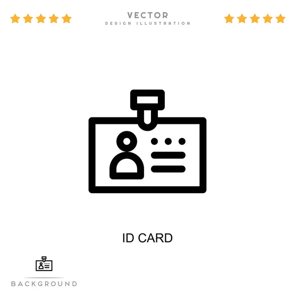 身份证图标 数字干扰集合中的简单元素 信息图形和更多的行Id卡片图标 — 图库矢量图片