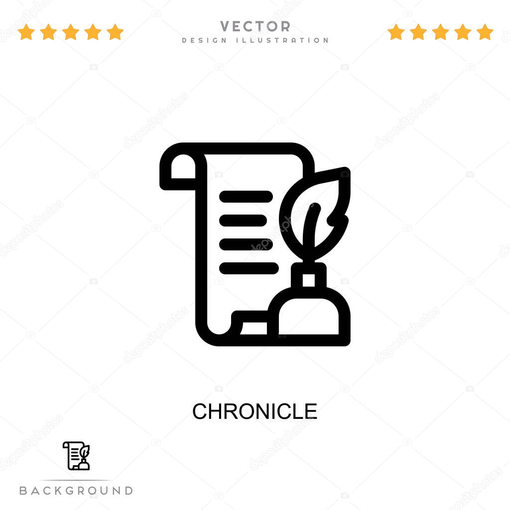 Chronicle icon. Simple element from digital disruption collection. Line Chronicle icon for templates, infographics and more