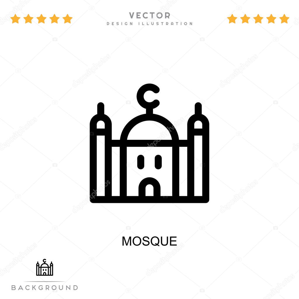 Mosque icon. Simple element from digital disruption collection. Line Mosque icon for templates, infographics and more