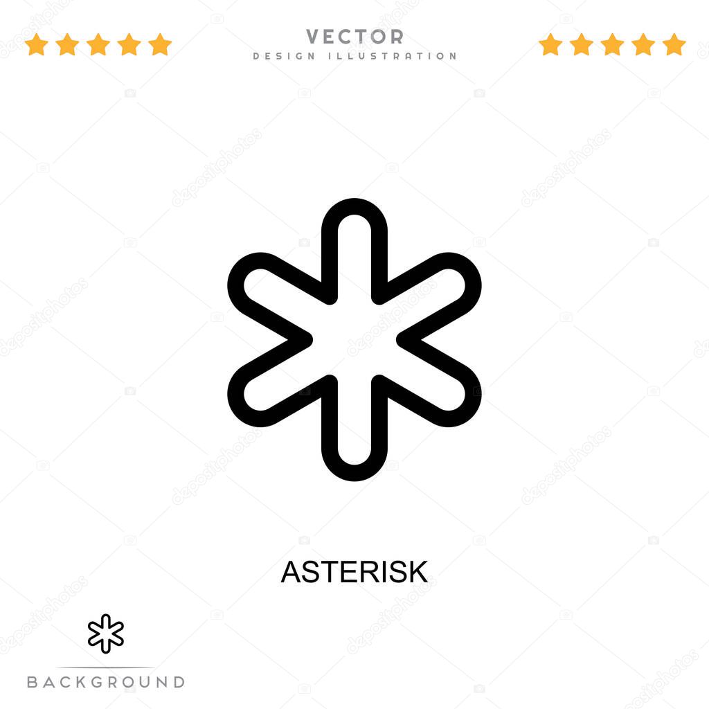 Asterisk icon. Simple element from digital disruption collection. Line Asterisk icon for templates, infographics and more