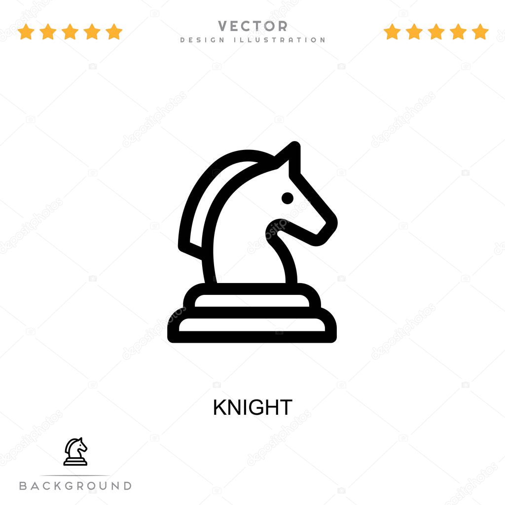 Knight icon. Simple element from digital disruption collection. Line Knight icon for templates, infographics and more