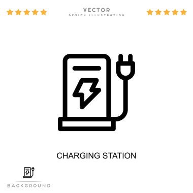 İstasyon simgesi yükleniyor. Dijital bozulma koleksiyonundan basit bir element. Şablonlar, bilgi grafikleri ve daha fazlası için satır şarj istasyonu simgesi