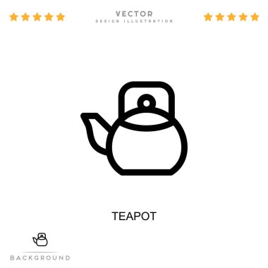 Çaydanlık ikonu. Dijital bozulma koleksiyonundan basit bir element. Şablonlar, bilgi grafikleri ve daha fazlası için satır Teapot simgesi