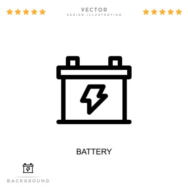 Batarya simgesi. Dijital bozulma koleksiyonundan basit bir element. Şablonlar, bilgi grafikleri ve daha fazlası için satır pil simgesi