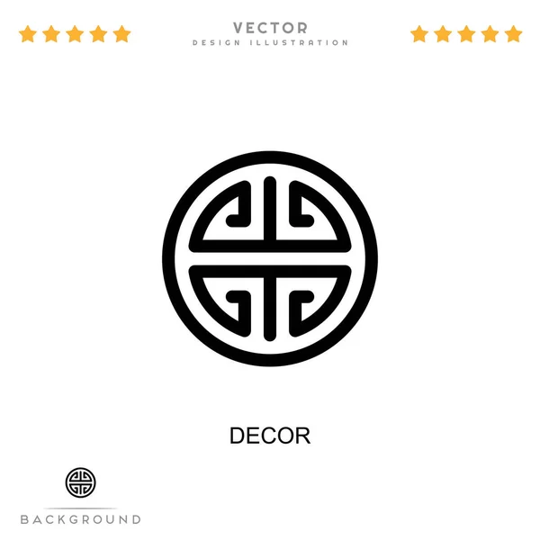 Ícone Decoração Elemento Simples Coleção Interrupção Digital Ícone Decoração Linha — Vetor de Stock