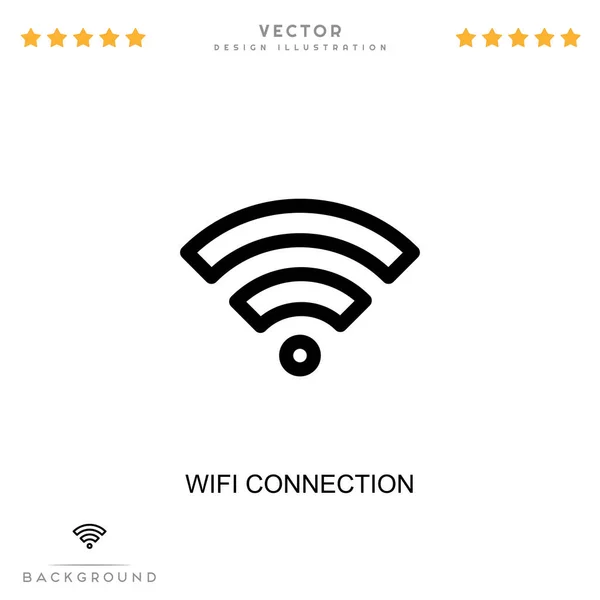 Wifi Connection Icon Simple Element Digital Disruption Collection Line Wifi — Stock Vector