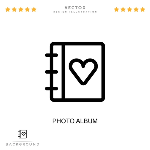 Ícone Álbum Fotos Elemento Simples Coleção Interrupção Digital Ícone Álbum — Vetor de Stock