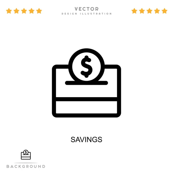 Savings Icon Simple Element Digital Disruption Collection Line Savings Icon — Stock Vector