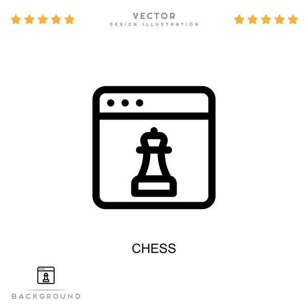 Icône Échecs Élément Simple Collection Perturbations Numériques Line Chess Icône Illustration De Stock