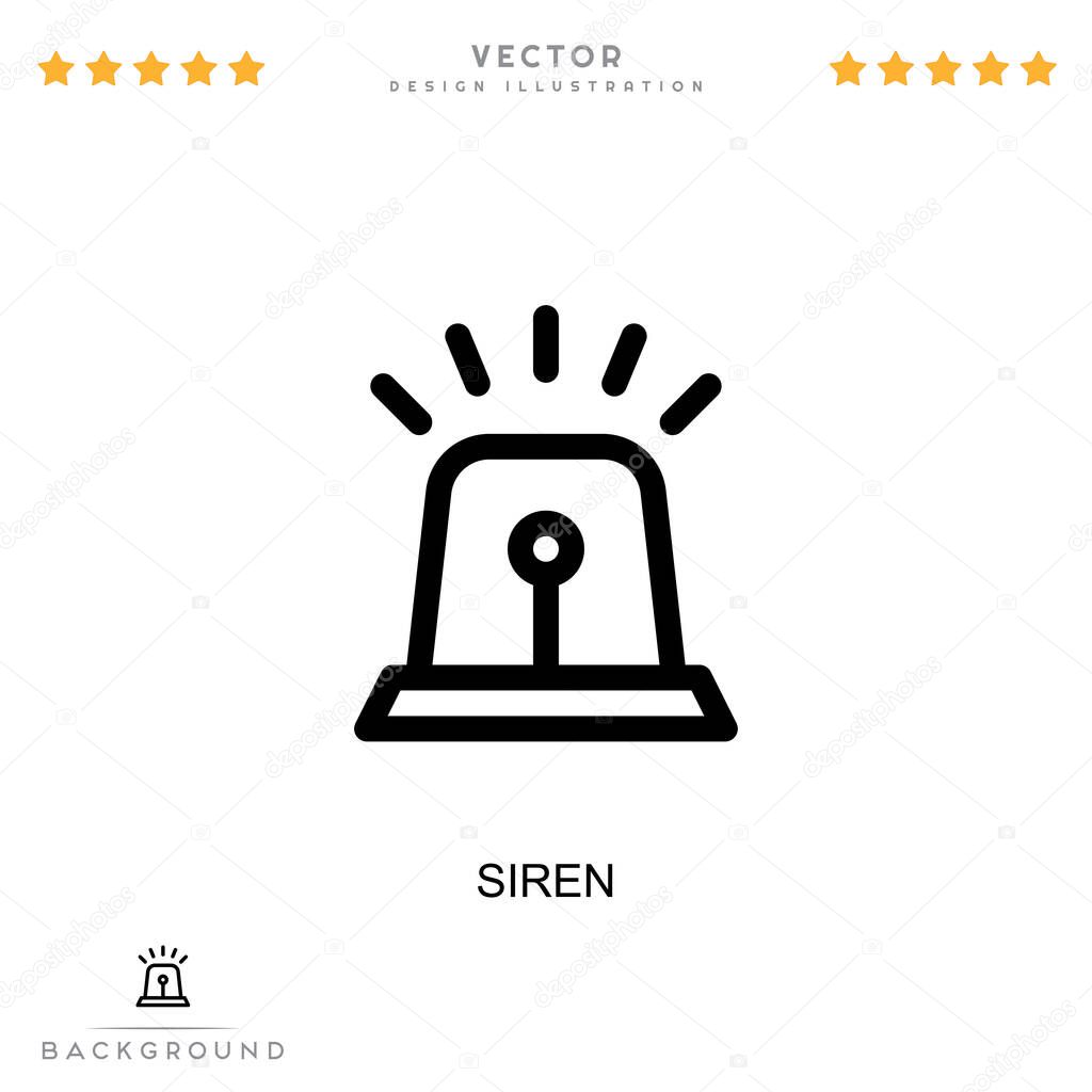 Siren icon. Simple element from digital disruption collection. Line Siren icon for templates, infographics and more