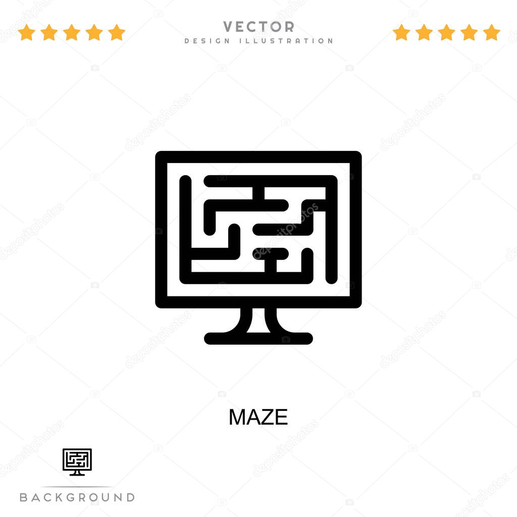 Maze icon. Simple element from digital disruption collection. Line Maze icon for templates, infographics and more