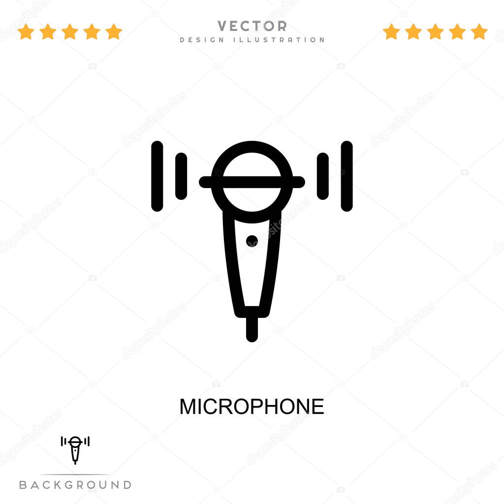 Microphone icon. Simple element from digital disruption collection. Line Microphone icon for templates, infographics and more
