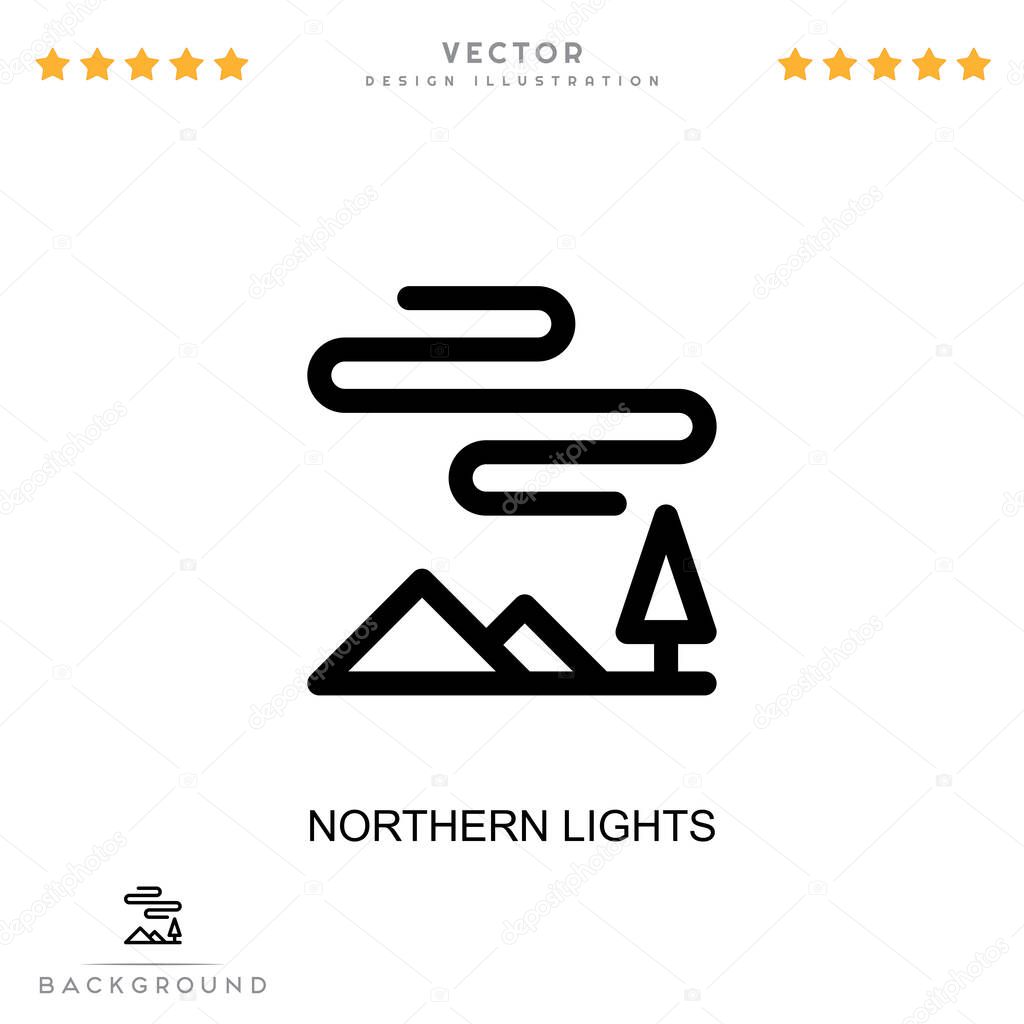 Northern lights icon. Simple element from digital disruption collection. Line Northern lights icon for templates, infographics and more