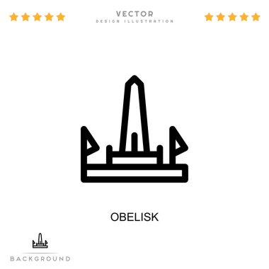 Dikilitaş simgesi. Dijital bozulma koleksiyonundan basit bir element. Şablonlar, bilgi grafikleri ve daha fazlası için Satır Obelisk simgesi