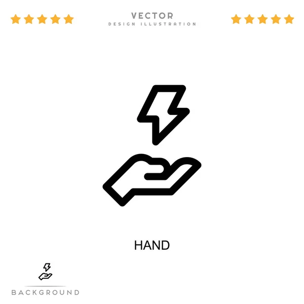 Hand Symbol Einfaches Element Aus Der Sammlung Digitaler Störungen Line — Stockvektor