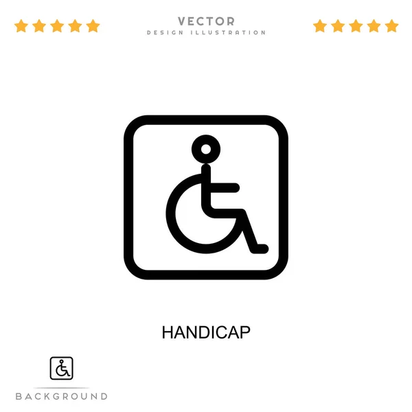 Handicap Icon Simple Element Digital Disruption Collection Line Handicap Icon — Stock Vector
