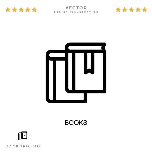 Icono Libros Elemento Simple Colección Interrupciones Digitales Icono Line Books — Vector de stock