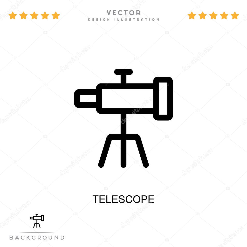 Telescope icon. Simple element from digital disruption collection. Line Telescope icon for templates, infographics and more