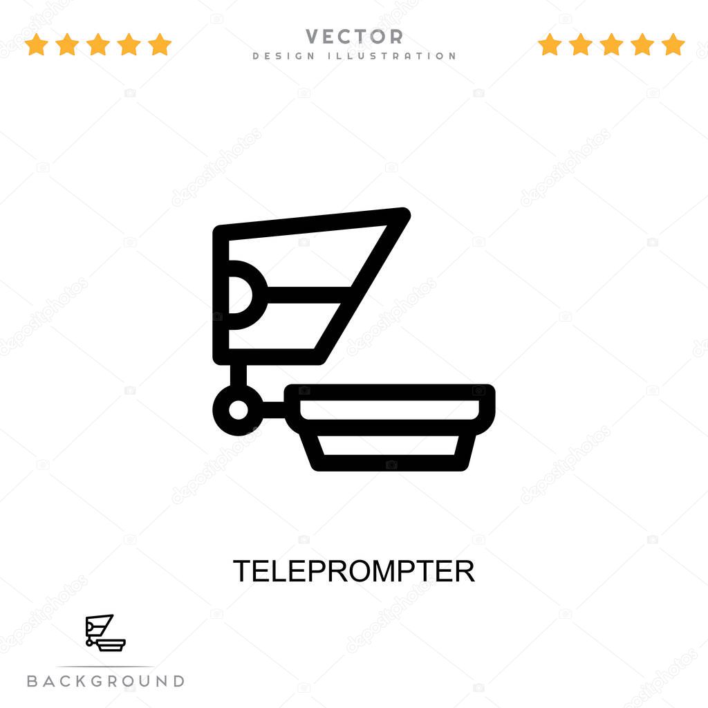 Teleprompter icon. Simple element from digital disruption collection. Line Teleprompter icon for templates, infographics and more