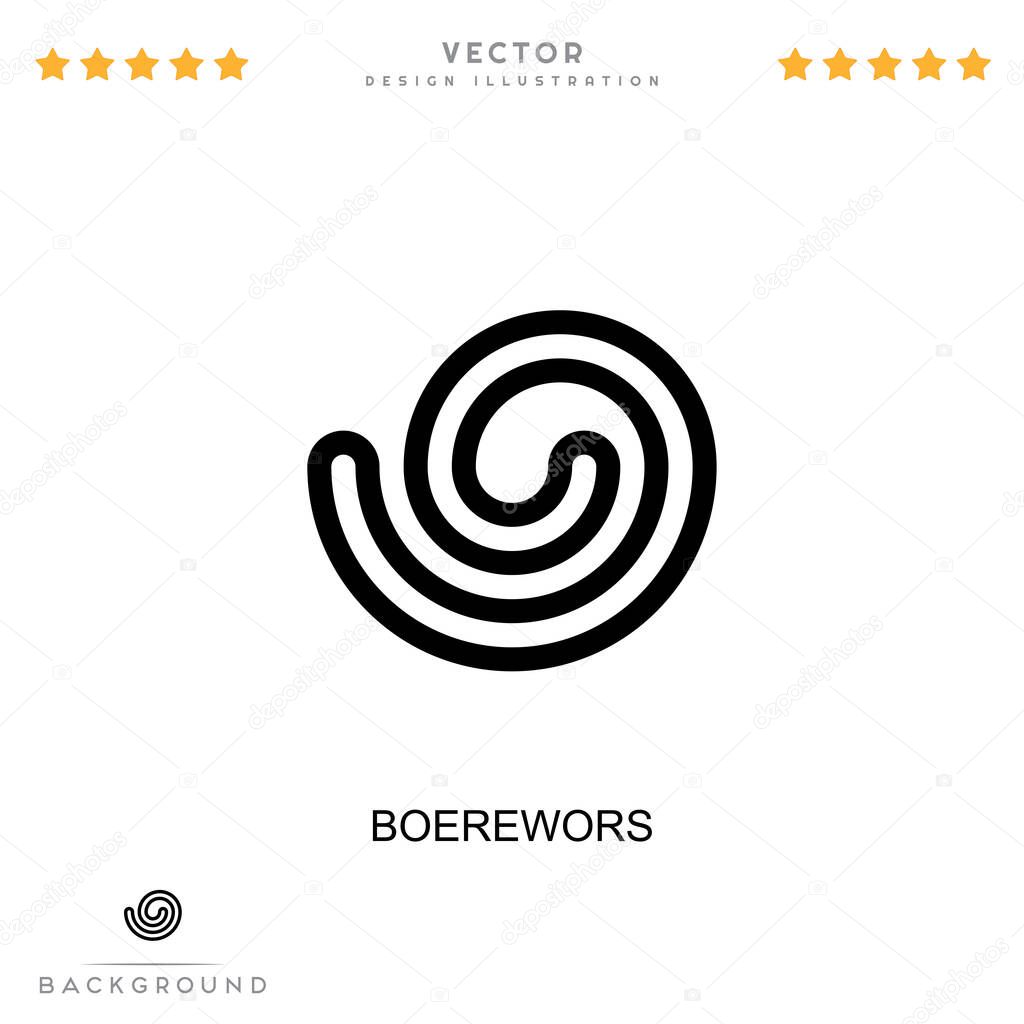 Boerewors icon. Simple element from digital disruption collection. Line Boerewors icon for templates, infographics and more