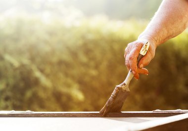 Vintage bir görünüm boya fırçalama