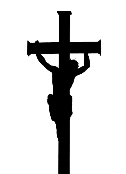 Jezus Christus crucifiction silhouet — Stockfoto