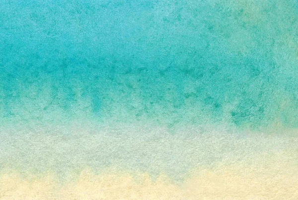 The watercolor background is turquoise-yellow. — Stock Photo, Image