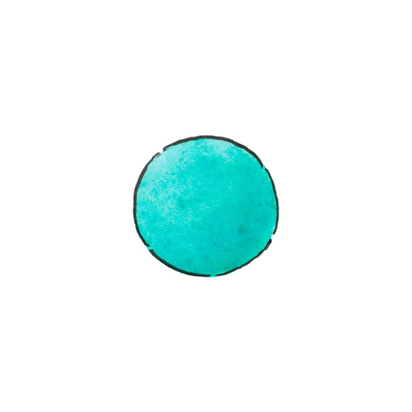 Una pelota de golf, aislada sobre un fondo blanco. Círculo de turquesa. —  Fotos de Stock