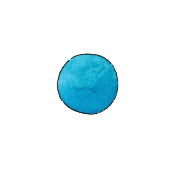 Una pelota de golf, aislada sobre un fondo blanco. Color turquesa. —  Fotos de Stock