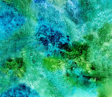 Arkaplan grunge tarzında mavi-yeşildir. Soyut arkaplan. 