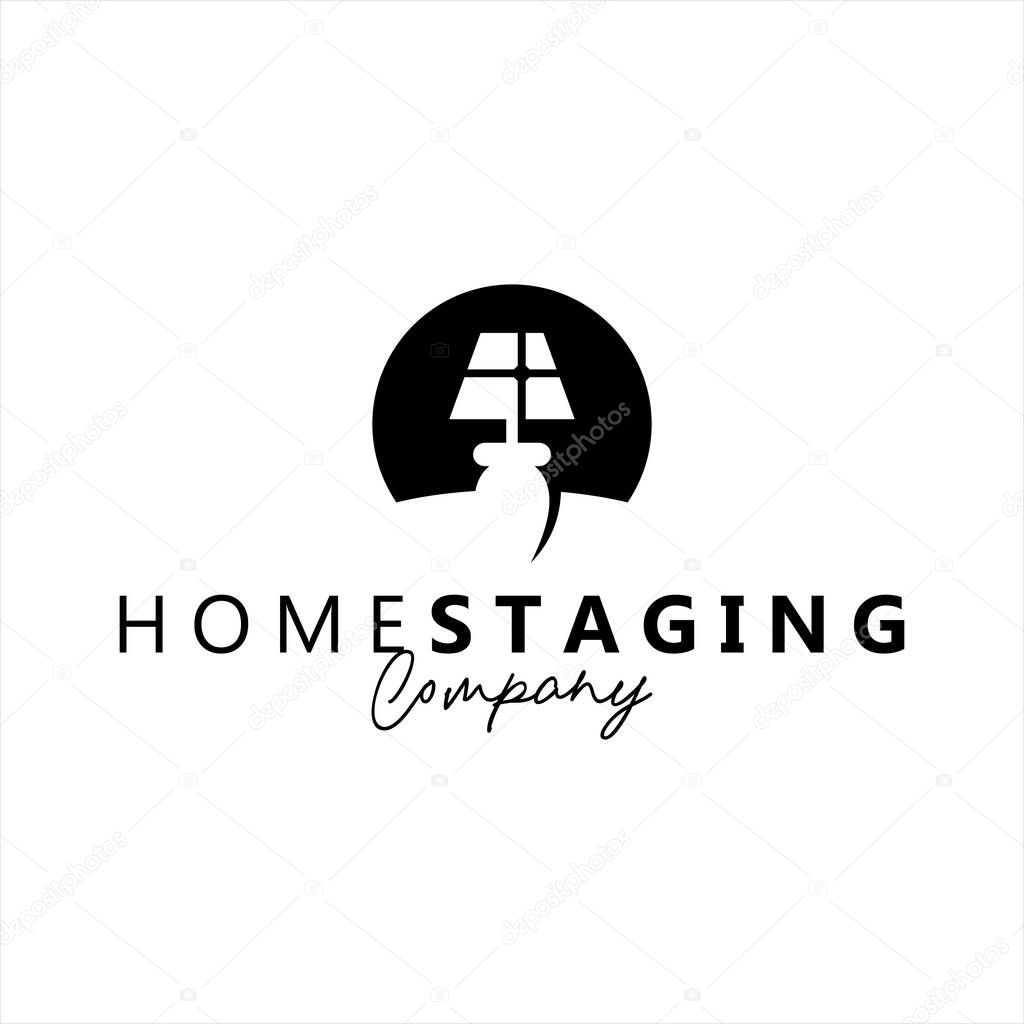 home staging logo abstract concept vector illustration for real estate business