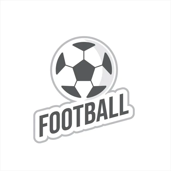 Simple Icône Football Ballon Football Modèle Logo Sport Sticker Print — Image vectorielle