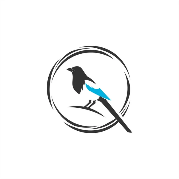 Логотип Пташиного Польоту Простий Сучасний Веселощі Колі Рамки Векторний Дизайн — стоковий вектор