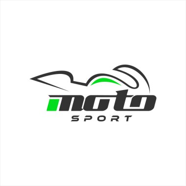 Moto Motosiklet Logosu Otomatik Spor Vektörü, Motosiklet Yarışçısı Silueti Grafik Şablonu Fikri