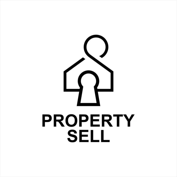 Property Logo Design Hem Hus Vector Fastighetsindustri Grafisk Element — Stock vektor