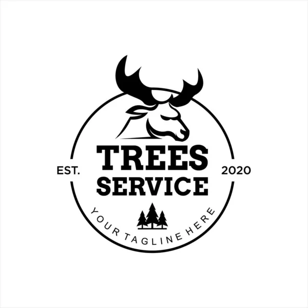 Tree Service Logo Ontwerp Template Idee — Stockvector