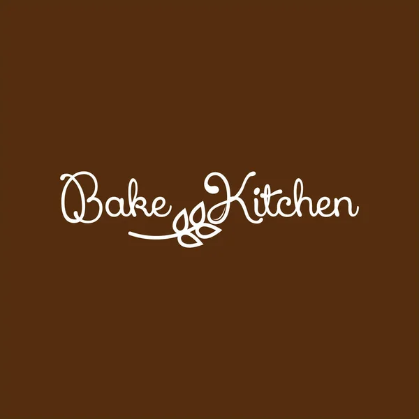 Logo Boulangerie Texte Simple Cuisson Cuisine — Image vectorielle