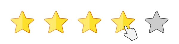 Stars Gold Star Vector Icons Stars Product Quality Rating Stars — Stock Vector