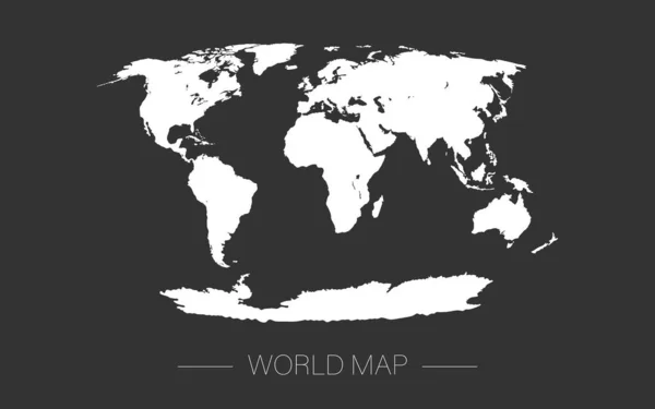 Mapa Mundo Terra Modelo Mapa Branco Para Padrão Site Relatório — Vetor de Stock