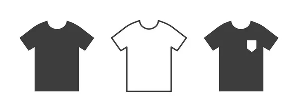 Shirts Ikonen Överdriven Shirt Kläder Ikoner Modern Stil Vektorillustration — Stock vektor