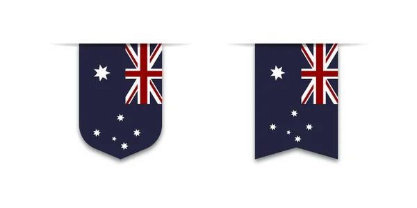 Australia Flag Label Flag Icon Checkbox Sign Flags World Vector — Image vectorielle