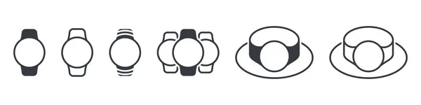 Vektor Gadgets Eingestellt Smartwatch Symbole Technologie Ikonen Hochwertige Symbole — Stockvektor