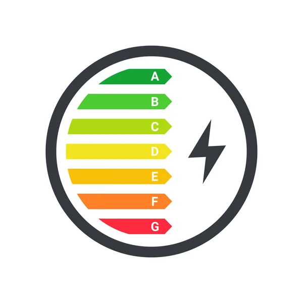 能源效率标志 能源效率评级分类图 能源效率技术 矢量说明 — 图库矢量图片