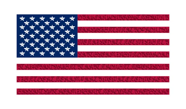 Bandeira Dos Eua Bandeira Colorida América Bandeira Abstrata Dos Eua — Vetor de Stock