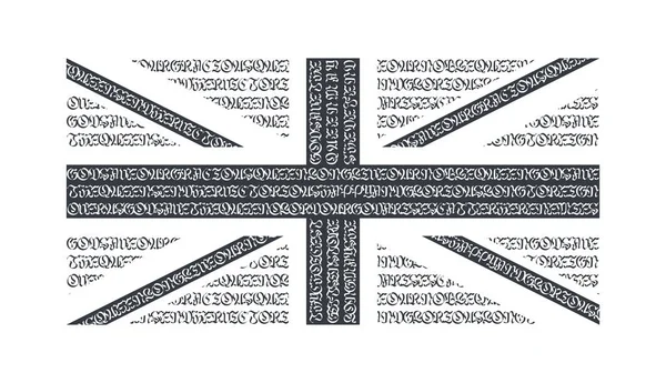 Flag Great Britain Black Flag Great Britain Abstract Great Britain — 스톡 벡터