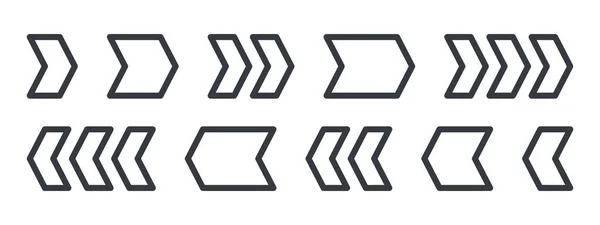 Vektorpfeil Symbole Pfeile Konzept Sammeln Sie Verschiedene Pfeile Schwarze Pfeile — Stockvektor