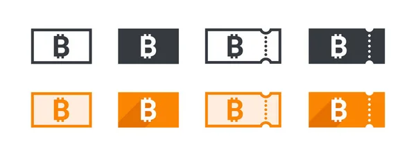 Bitcoin Money Sign Bitcoin Kupon Zeichen Der Zahlung Durch Den — Stockvektor