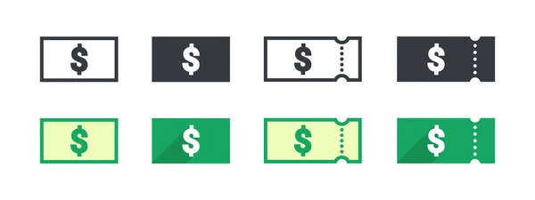 Sinal Dinheiro Dólar Dollar Coupon Sinal Pagamento Pelo Dólar Ilustração — Vetor de Stock